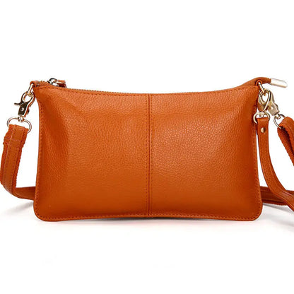 RanHuang Women Genuine Leather Day Clutches Candy Color Shoulder Bags Women's Fashion Crossbody Bags Small Clutch Bags