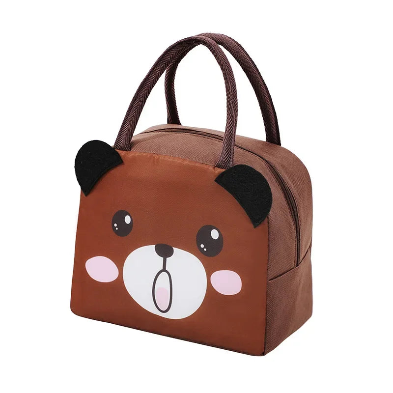 Kawaii Portable Fridge Thermal Bag Women Children's School Thermal Insulated Lunch Box Tote Food Small Cooler Bag Pouch