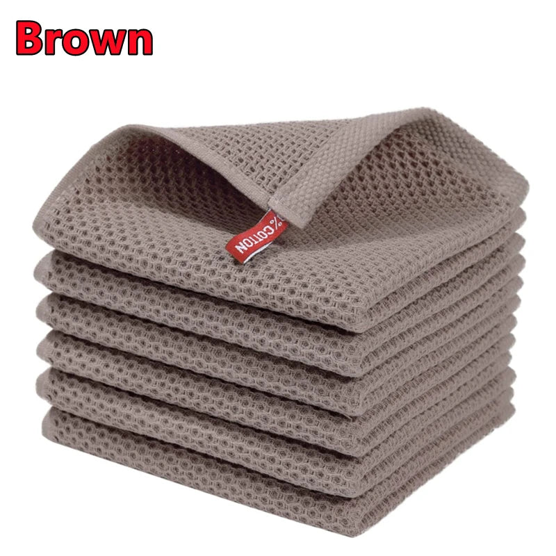 New 8-1PC 100% Cotton Towel Soft Absorbent Dishcloth Kitchen Dish Rags Breathable Face Wash Towel Household Cleaning Wash Cloth