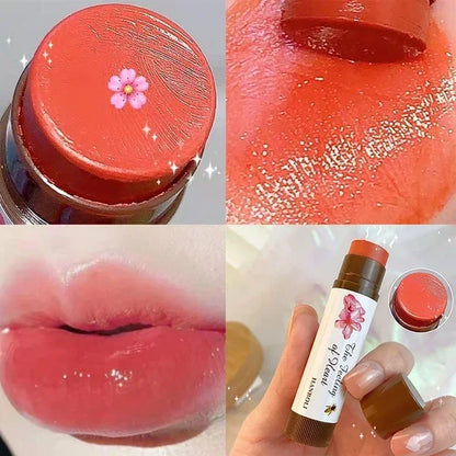 Black Tea Jelly Tinted Lip Balm Moisturizing Colored Lip Tinted Hydrating Waterproof Lipstick Gloss Base Lip Care Primer Makeup