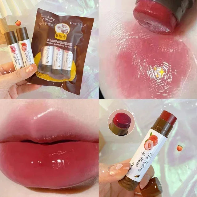 Black Tea Jelly Tinted Lip Balm Moisturizing Colored Lip Tinted Hydrating Waterproof Lipstick Gloss Base Lip Care Primer Makeup