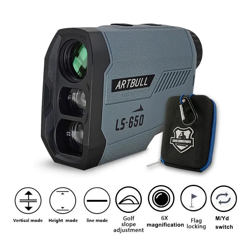 ARTBULL Golf Laser Rangefinder 1000M 650M Telescope with Flag-Lock Slope Pin Distance Meter for Hunting Monocular