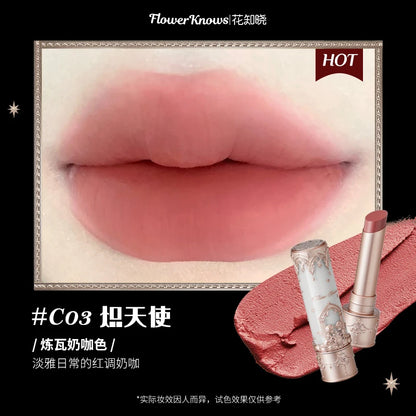 Flower Knows Little Angel Collection Lipstick Velvet Matte Waterproof Lip Stick Vegan Long Lasting Lip Gloss Korean Makeup