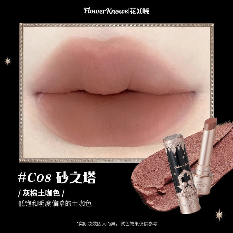 Flower Knows Little Angel Collection Lipstick Velvet Matte Waterproof Lip Stick Vegan Long Lasting Lip Gloss Korean Makeup