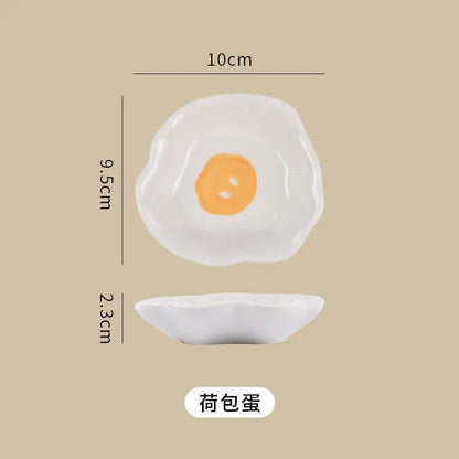 Ceramic Cute Clouds Dipping Sauce Dish Hot Pot Seasoning Dishes Salad Bowl Tableware Kitchen Soy Vinegar Snake Dessert Plate