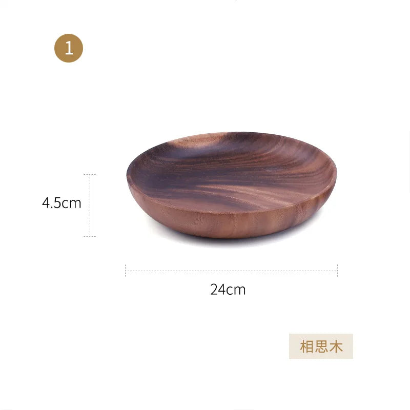 Kitchen Natural Wooden Bowl Household Fruit Bowl Salad Bowl For Home Restaurant Food Container Wooden Utensils Note The Size hot