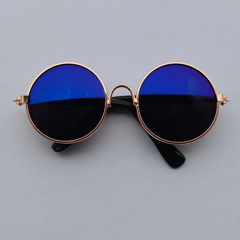 Lovely Vintage Round Cat Sunglasses Reflection Eye wear glasses For Small Dog Cat Pet Photos Pet Products Props Accessories