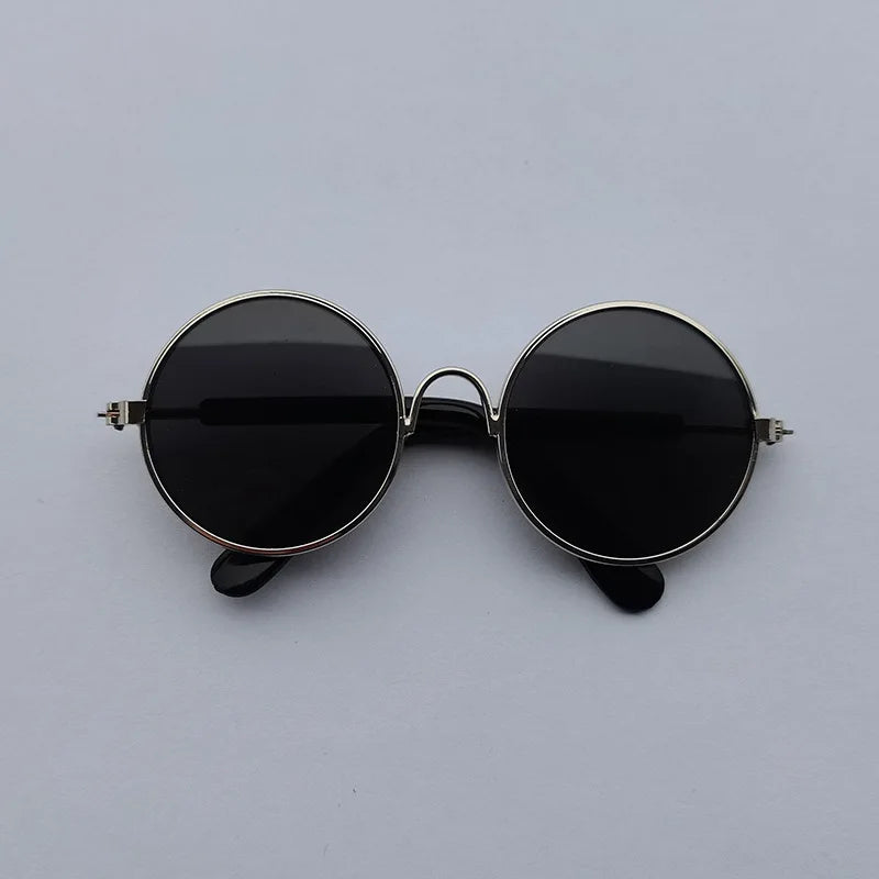 Lovely Vintage Round Cat Sunglasses Reflection Eye wear glasses For Small Dog Cat Pet Photos Pet Products Props Accessories