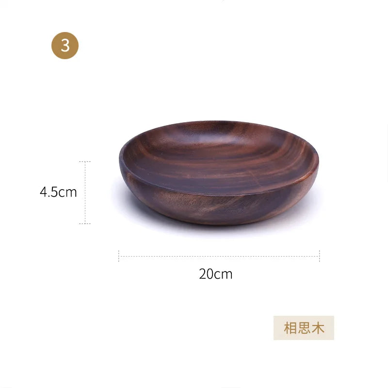 Kitchen Natural Wooden Bowl Household Fruit Bowl Salad Bowl For Home Restaurant Food Container Wooden Utensils Note The Size hot