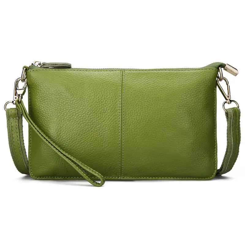 RanHuang Women Genuine Leather Day Clutches Candy Color Shoulder Bags Women's Fashion Crossbody Bags Small Clutch Bags