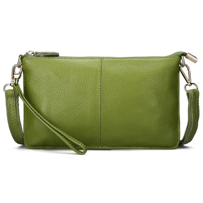 RanHuang Women Genuine Leather Day Clutches Candy Color Shoulder Bags Women's Fashion Crossbody Bags Small Clutch Bags