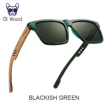 Oi Wood New High Quality Square Sunglasses For Men Polarized UV400 Fashion Sunglass Mirror Sport sun glasses Driving oculos