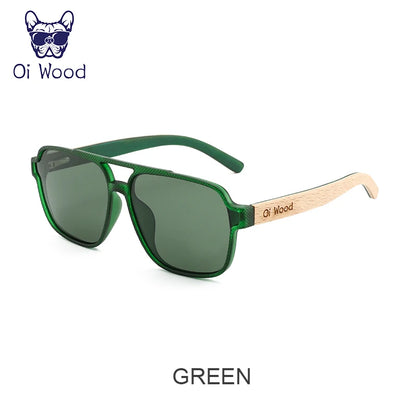 Oi Wood Sunglasses for Men Wood Sun Glasses Man Eyeglasses Polarizing Glasses UVA&B Protection Eyewear ECO-Friendly