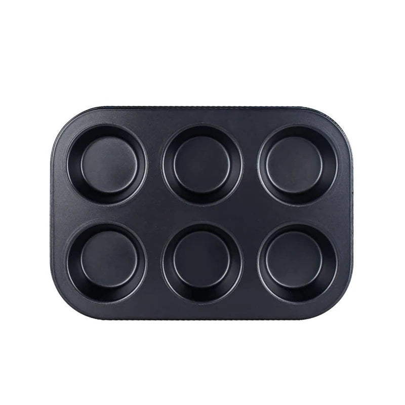 6/12 Cups Square Cupcake Pan Muffin Tray Cupcake Mold Muffin Pan Carbon Steel Baking Pan Non Stick Bakeware 657