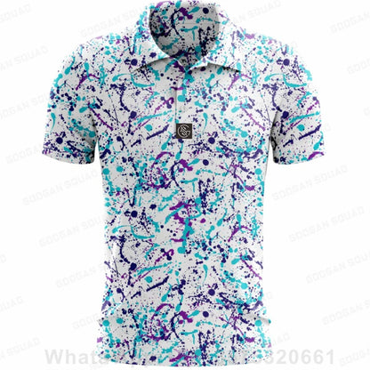 Plus Size Summer Polo Shirt Casual Fashion Polo Tee Shirts Men Short Sleeve Quick Dry Fishing Golf T-shirt Tops Clothing