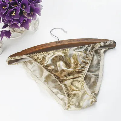 Fashion women's pure silk sexy bikini 100% Mulberry silk trigonometric panties brief