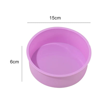 4 6 8 10 Inch Round Shape Mold Silicone Small Cake Baking Pan Mousse Fondant Cylinder Mould For Pastry Dessert Jelly