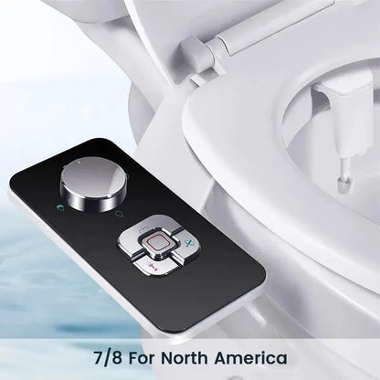 SAMODRA Bidet Attachment, Non-Electric Cold Water Bidet Toilet Seat Attachment with Pressure Controls, Retractable Self-Cleaning