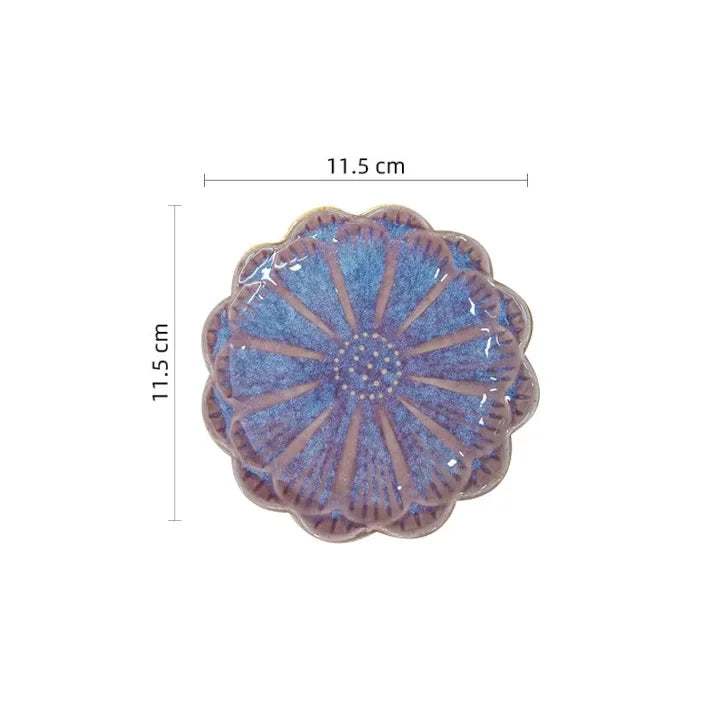 Japanese Ceramic Plate Retro Kiln Glaze Barbecue Mini Dipping Dish Sashimi Sushi Soy Sauce Dishes Home Desktop Snack Plates New