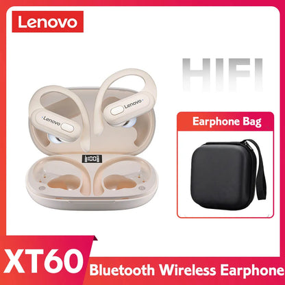 Lenovo ERAZER XT60 Sports Wireless Headphones Bluetooth Earphones HiFi Earbuds Noise Reduction Headset with Mic Earhook