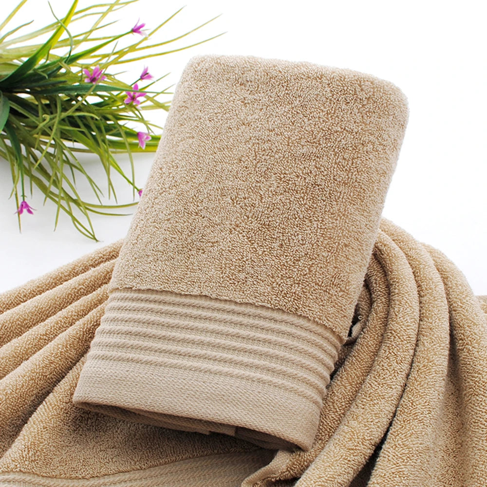 34*76cm 100% Cotton Face Towels White Navy Khaki Hair Towel For Adults Washcloths High Absorbent Home Hotel Pure Thick Towels