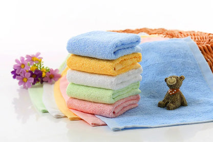 5pcs/lot 25*25cm ULTRA SOFT Baby Bath Washcloths Rayon from Bamboo Towels Perfect Baby Gifts Baby Travel Bathing Kits