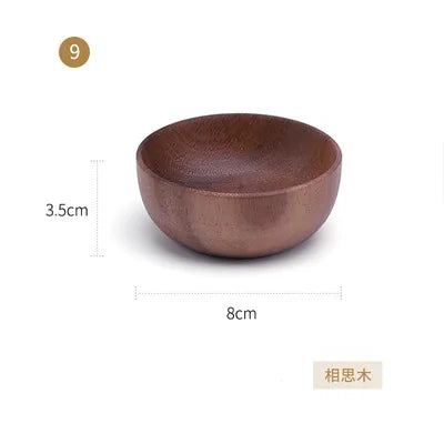 Kitchen Natural Wooden Bowl Household Fruit Bowl Salad Bowl For Home Restaurant Food Container Wooden Utensils Note The Size hot