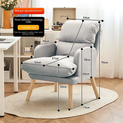 Living room lounge chair computer chair home study office chair bedroom armchair folding single person sofa chair vanity chair