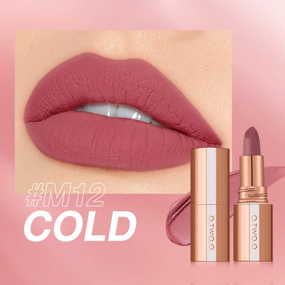 O.TWO.O Matte Lipstick Long Lasting Waterproof Lip Stick Smudge-free Classic Highly Pigmented Velvet Finish Lip Tint Makeup