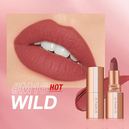 O.TWO.O Matte Lipstick Long Lasting Waterproof Lip Stick Smudge-free Classic Highly Pigmented Velvet Finish Lip Tint Makeup