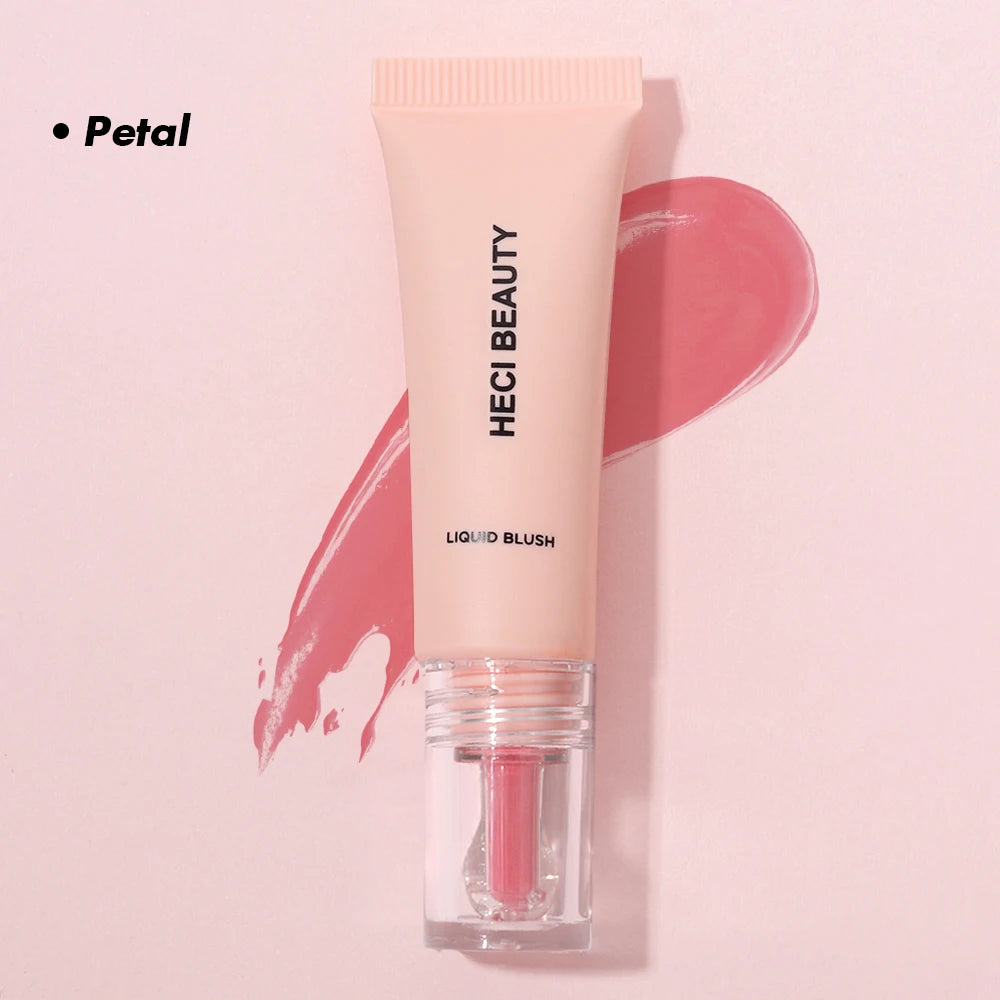 Pink Soft Tube Liquid Blush Waterproof Long-Lasting High Pigmented Lip Cheek Tint Sunset Rose Matte Finish Multi-Use Blusher