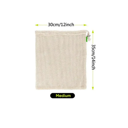 Eco-Friendly,100% Organic Cotton Mesh Bags , Bio-degradable Kitchen vegetable fruit bag,storage bag Reusable Produce