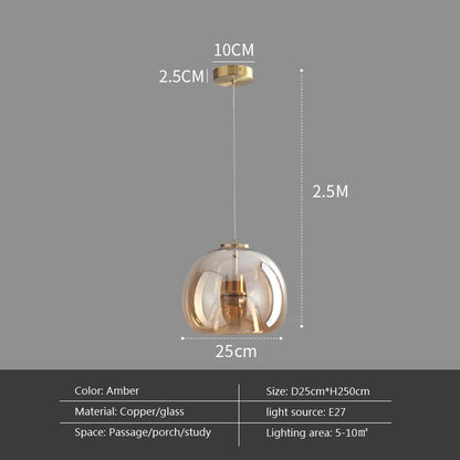 Modern Minimalist Glass Ceiling Light Nordic Texture LED Dinning Room Lamp Corridor Lustre Creative Living Room Lighting E27