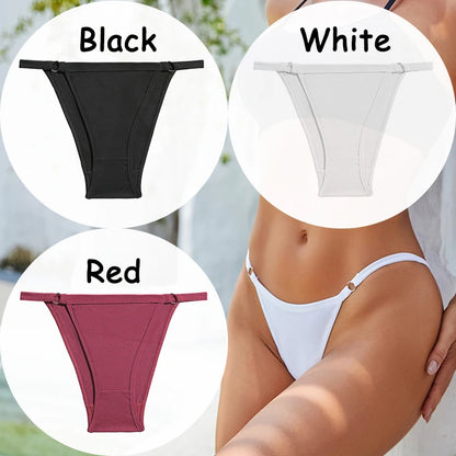 3PCS/Set Cotton Panties Women's Underwear Soft Sexy Lingerie Low-Waist Female Briefs Solid Color Pantys Girl Intimate Underpants