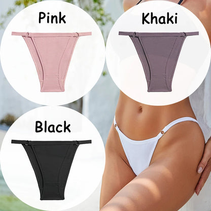 3PCS/Set Cotton Panties Women's Underwear Soft Sexy Lingerie Low-Waist Female Briefs Solid Color Pantys Girl Intimate Underpants