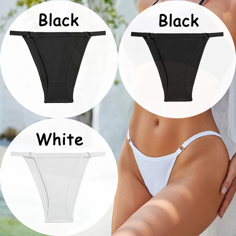 3PCS/Set Cotton Panties Women's Underwear Soft Sexy Lingerie Low-Waist Female Briefs Solid Color Pantys Girl Intimate Underpants