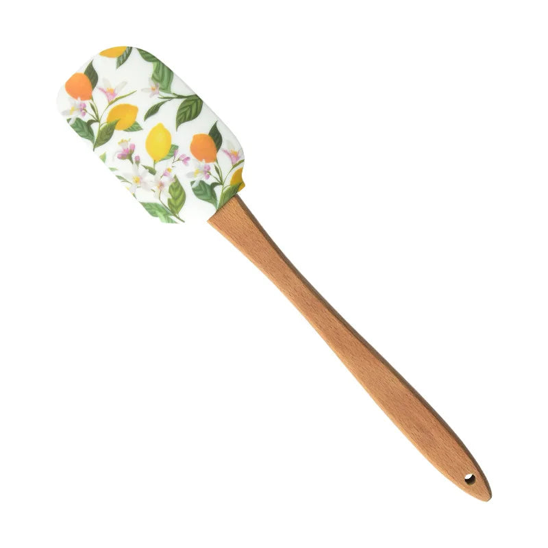 Creative Silicone Pastry Spatula Wooden Handle Cream Chocolate Pancake Baking Scraper Kitchen Cake Butter Batter Blender Mixer