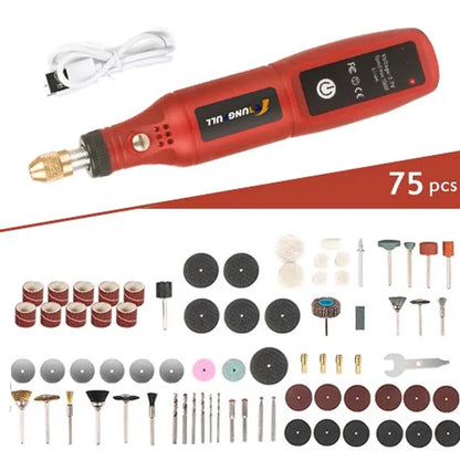 Mini Cordless USB Drill Grinding Accessory Set Woodworking Engraving Pen Rotary Dremel Tool Jewelry Metal Glass