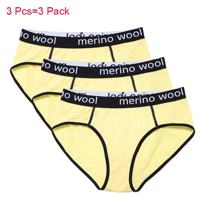 Women's 100% Merino Wool Bikini Brief Merino Underwear Lightweight Briefs Women Sports Active Panties Soft Breathable Anti-Odor