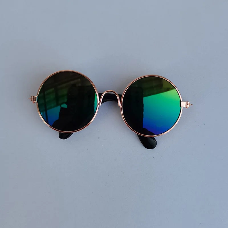 Lovely Vintage Round Cat Sunglasses Reflection Eye wear glasses For Small Dog Cat Pet Photos Pet Products Props Accessories