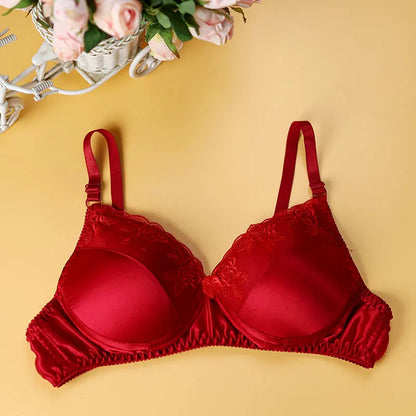 Natural mulberry silk lace bra without rims thin adjustable shoulder straps unbound bra underwear silk.