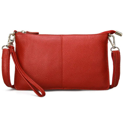 RanHuang Women Genuine Leather Day Clutches Candy Color Shoulder Bags Women's Fashion Crossbody Bags Small Clutch Bags