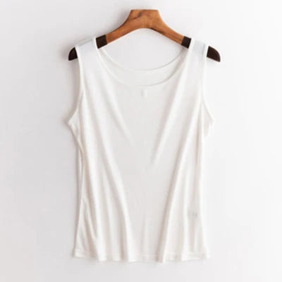 50% Pure Silk Tank top undershirt women sleeveless top shirt vest camisoles summer bottoming mujer