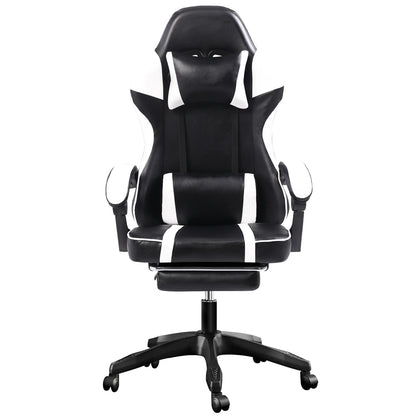 Ergonomic Gaming Chair with Footrest, High-Back Video Game Chair Computer Chair, Office Chair with Headrest and Lumbar, PU Leath