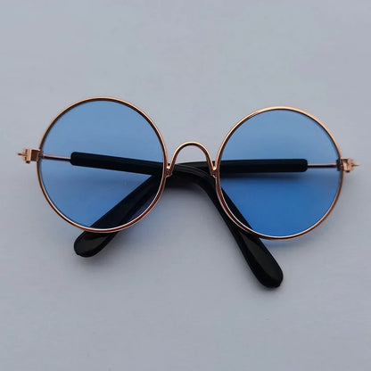 Lovely Vintage Round Cat Sunglasses Reflection Eye wear glasses For Small Dog Cat Pet Photos Pet Products Props Accessories