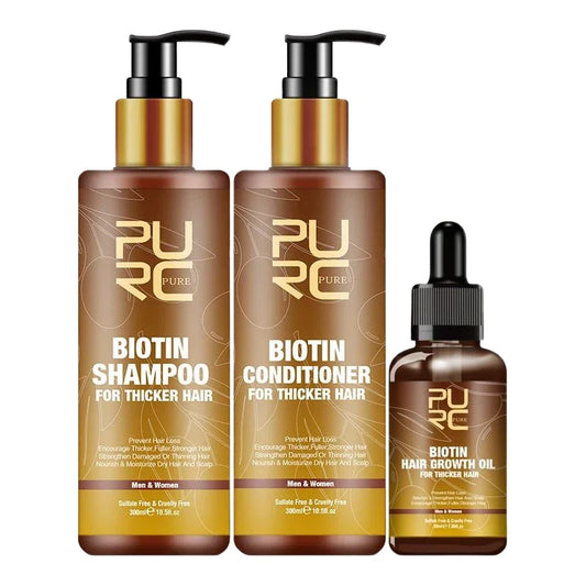 PURC Biotin Hair Growth Shampoo Anti Hair Loss Repair Damaged Frizz Argan Oil Scalp Treatment Hair Care Products