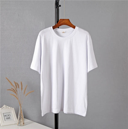 Hirsionsan 100% Cotton Oversized T Shirt Women Harajuku Basic Loose Short Sleeve Tees Soft Female Solid Tops Khaki Summer Jumper