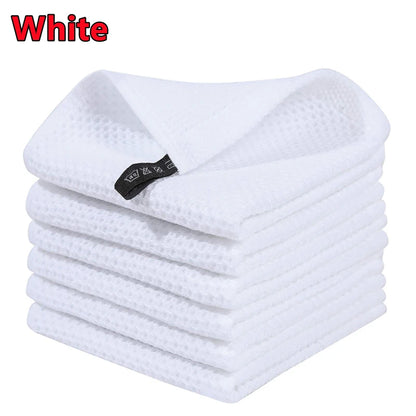 New 8-1PC 100% Cotton Towel Soft Absorbent Dishcloth Kitchen Dish Rags Breathable Face Wash Towel Household Cleaning Wash Cloth