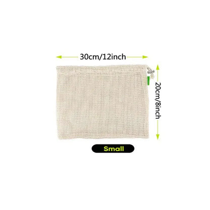 Eco-Friendly,100% Organic Cotton Mesh Bags , Bio-degradable Kitchen vegetable fruit bag,storage bag Reusable Produce