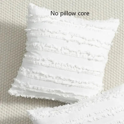 1 Piece Bohemian Style Cotton Linen Pillowcase Inset Style Pillowcase Without Pillow Core Cut Flower Tassel Sofa Pillowcase